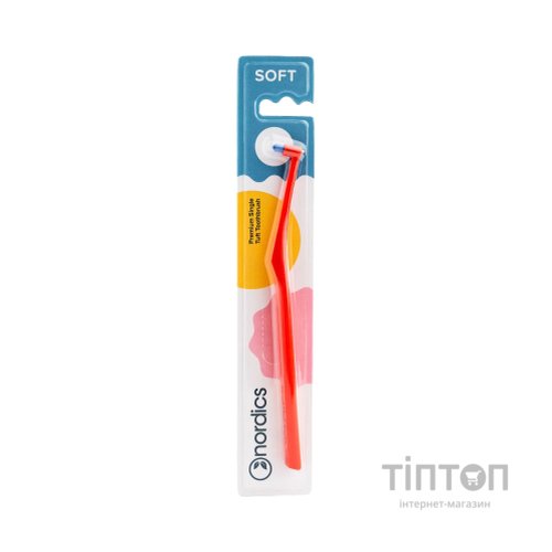 Зубна щітка Nordics Single Tuft Soft Red Монопучкова (3800501908075)