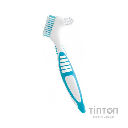 Зубна щітка Paro Swiss clinic denture brush для зубних протезів блакитна (7610458009208-blue)