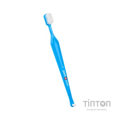 Зубна щітка Paro Swiss M39 середньої жорсткості блакитна (7610458007167-blue)