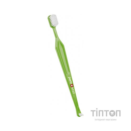 Зубна щітка Paro Swiss M39 середньої жорсткості салатова (7610458007167-light-green)