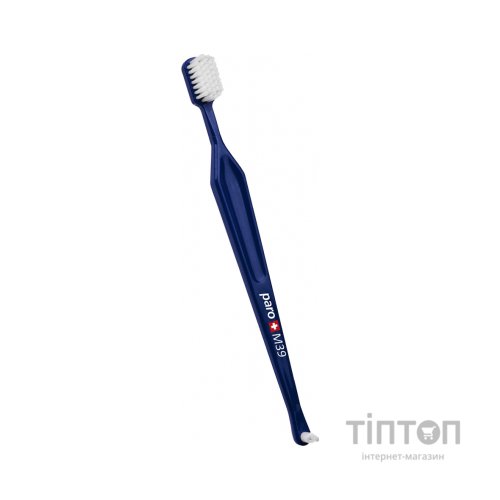 Зубна щітка Paro Swiss M39 середньої жорсткості синя (7610458007167-dark-blue)
