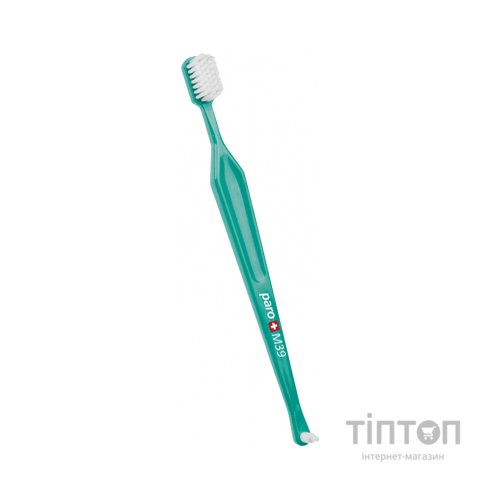 Зубна щітка Paro Swiss M39 середньої жорсткості зелена (7610458007167-green)