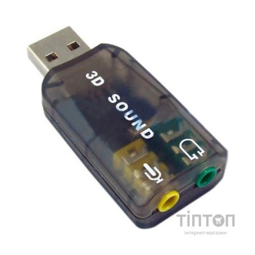 Звукова плата Dynamode USB 6(5.1) 3D RTL dark gray (USB-SOUNDCARD2.0 black)
