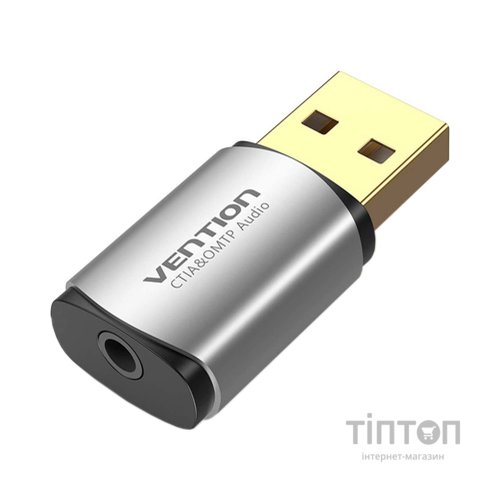 Звукова плата Vention Audio USB 1х3,5mm jack 4pin Metal (OMTP-CTIA) (CDLH0)