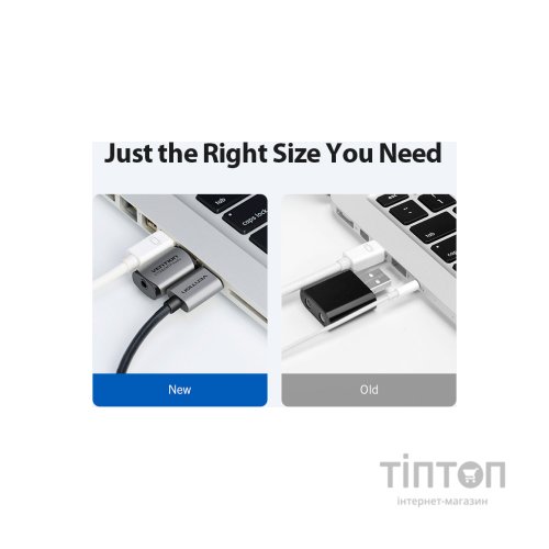 Звукова плата Vention Audio USB 1х3,5mm jack 4pin Metal (OMTP-CTIA) (CDLH0)