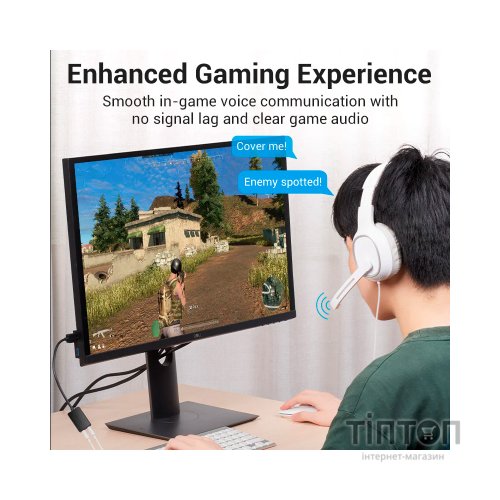 Звукова плата Vention Audio USB 2х3,5 мм jack 0.15m (CDYB0)