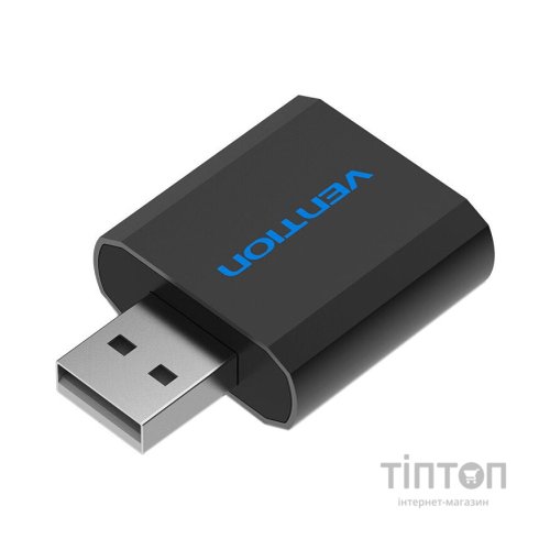 Звукова плата Vention Audio USB 2х3,5mm jack Metal (VAB-S17-B)