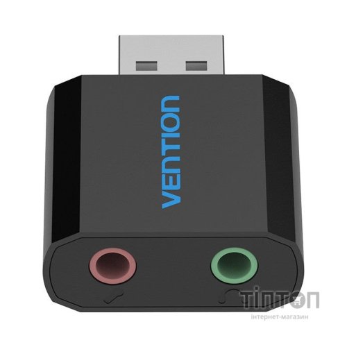 Звукова плата Vention Audio USB 2х3,5mm jack Metal (VAB-S17-B)