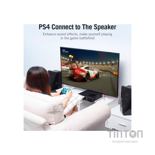 Звукова плата Vention Audio USB 2х3,5mm jack Metal (VAB-S17-B)