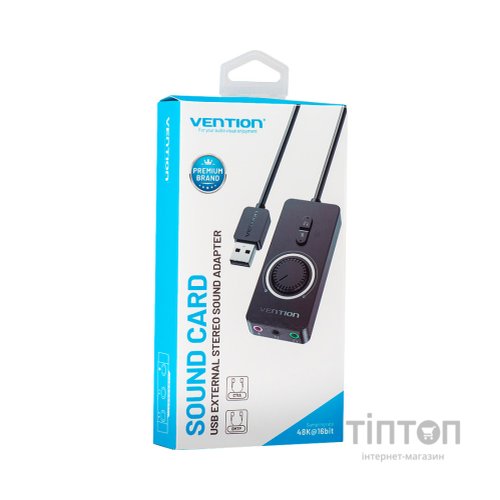 Звукова плата Vention Audio USB 3х3,5mm jack 0.15m Volume Control (CDRBB)